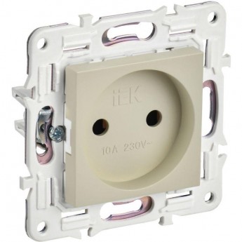 Розетка IEK SKANDY SK-R02B 10А без заземления/без шторок, бежевый SK-R10-10-K10